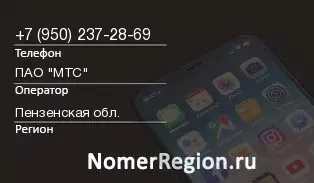 Кто звонил с 9502372869 - регион и оператор